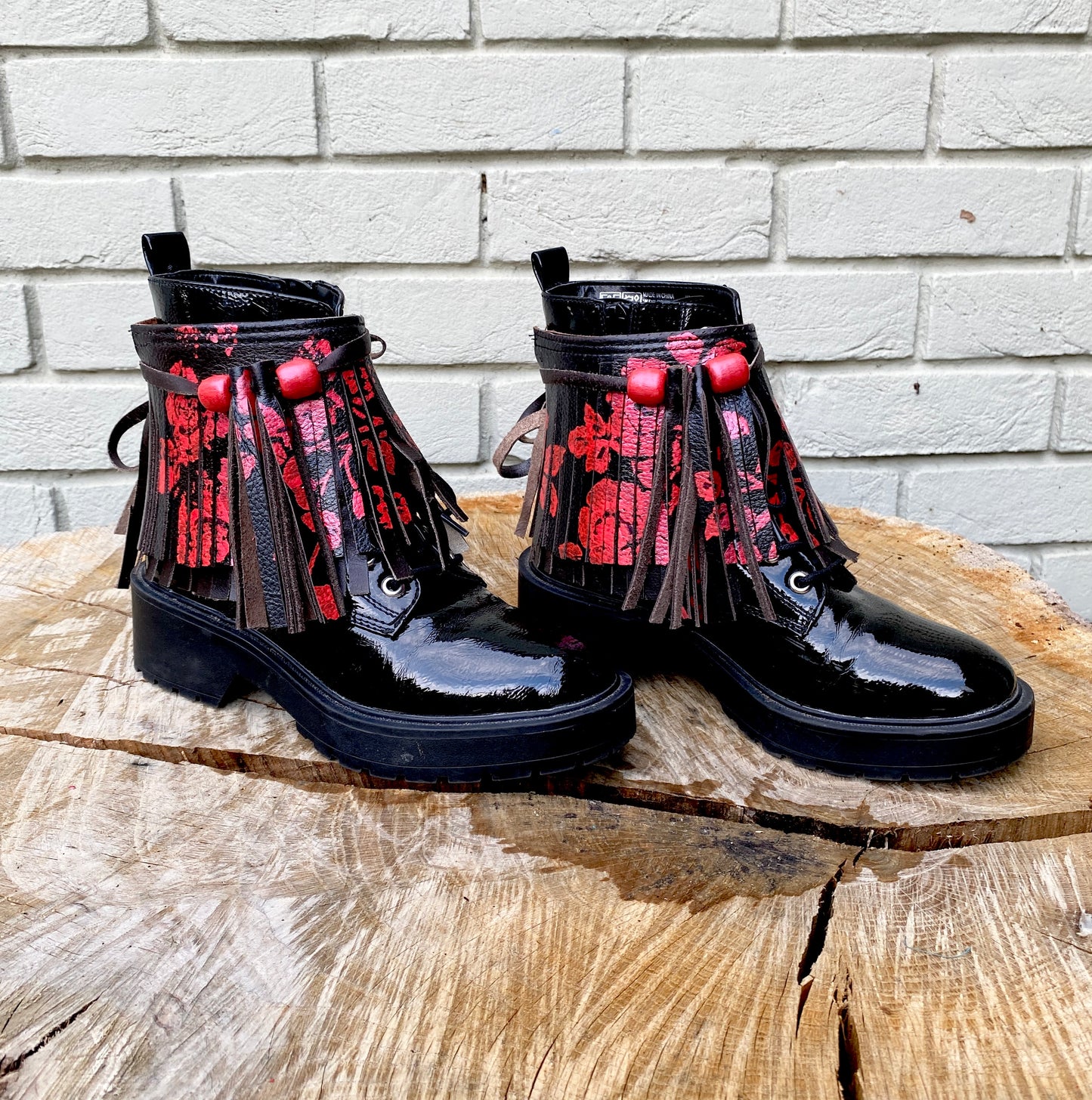 Scarlett Wanderer Boho Festival Boot Ankle Cuffs made from Recycled Leather