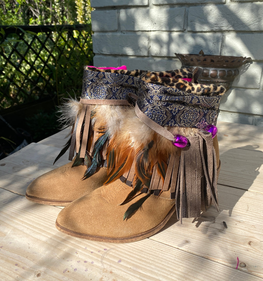 Leopard Festival Boot Ankle Cuffs