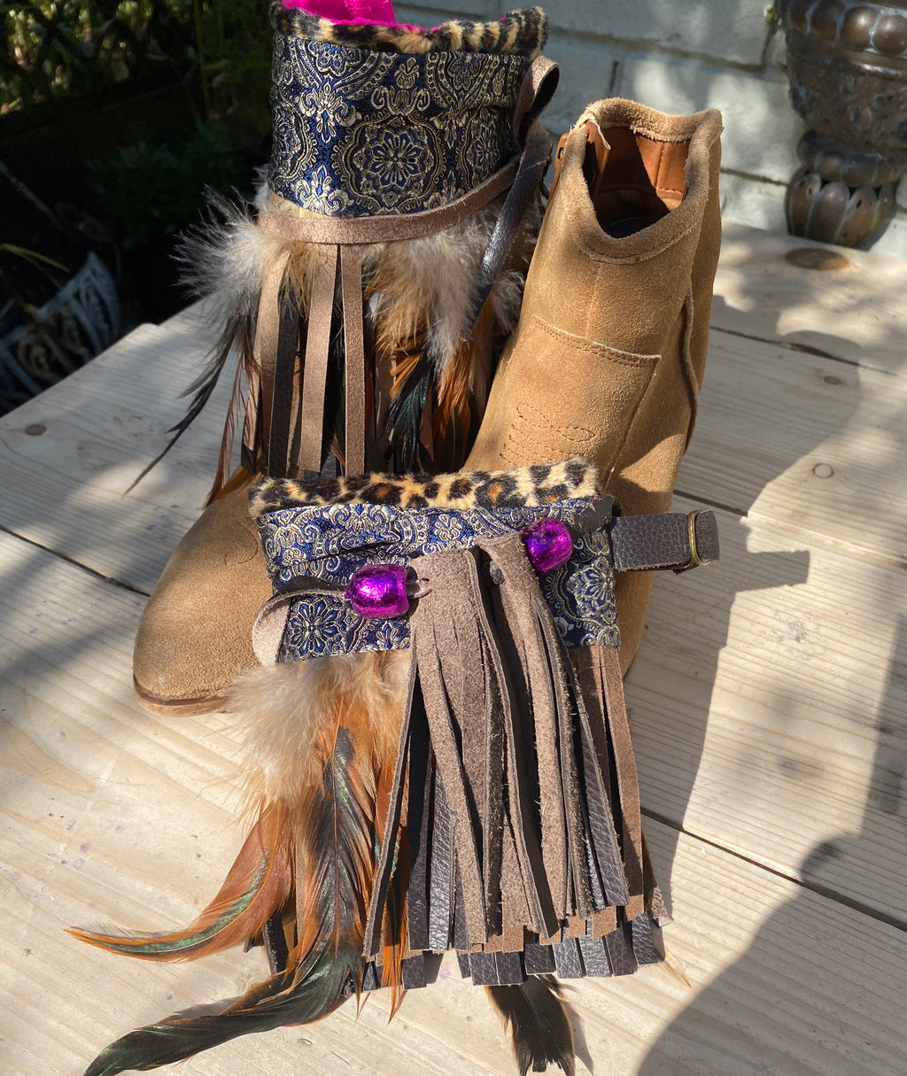 Leopard Festival Boot Ankle Cuffs