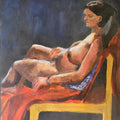 Draped Velvet Nude Original Decoupage Artwork Canvas for Sale /ReVamp Boutique UK