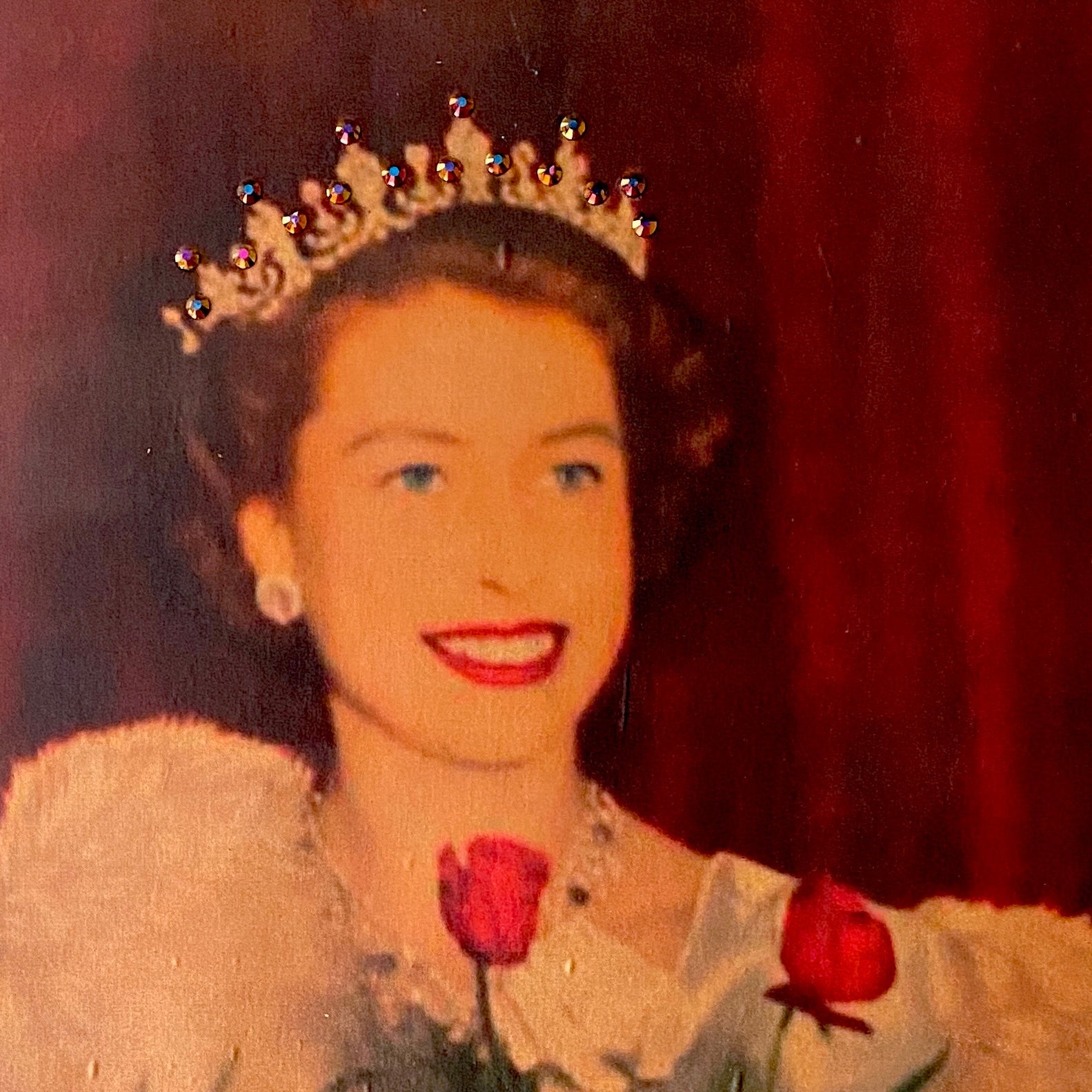 Queen Of Bling | Artwork Decoupaged & Collaged Print Handpainted 3D Canvas | ReVamp Boutique UK