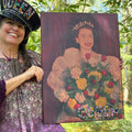 Queen Of Bling | Artwork Decoupaged & Collaged Print Handpainted 3D Canvas | ReVamp Boutique UK