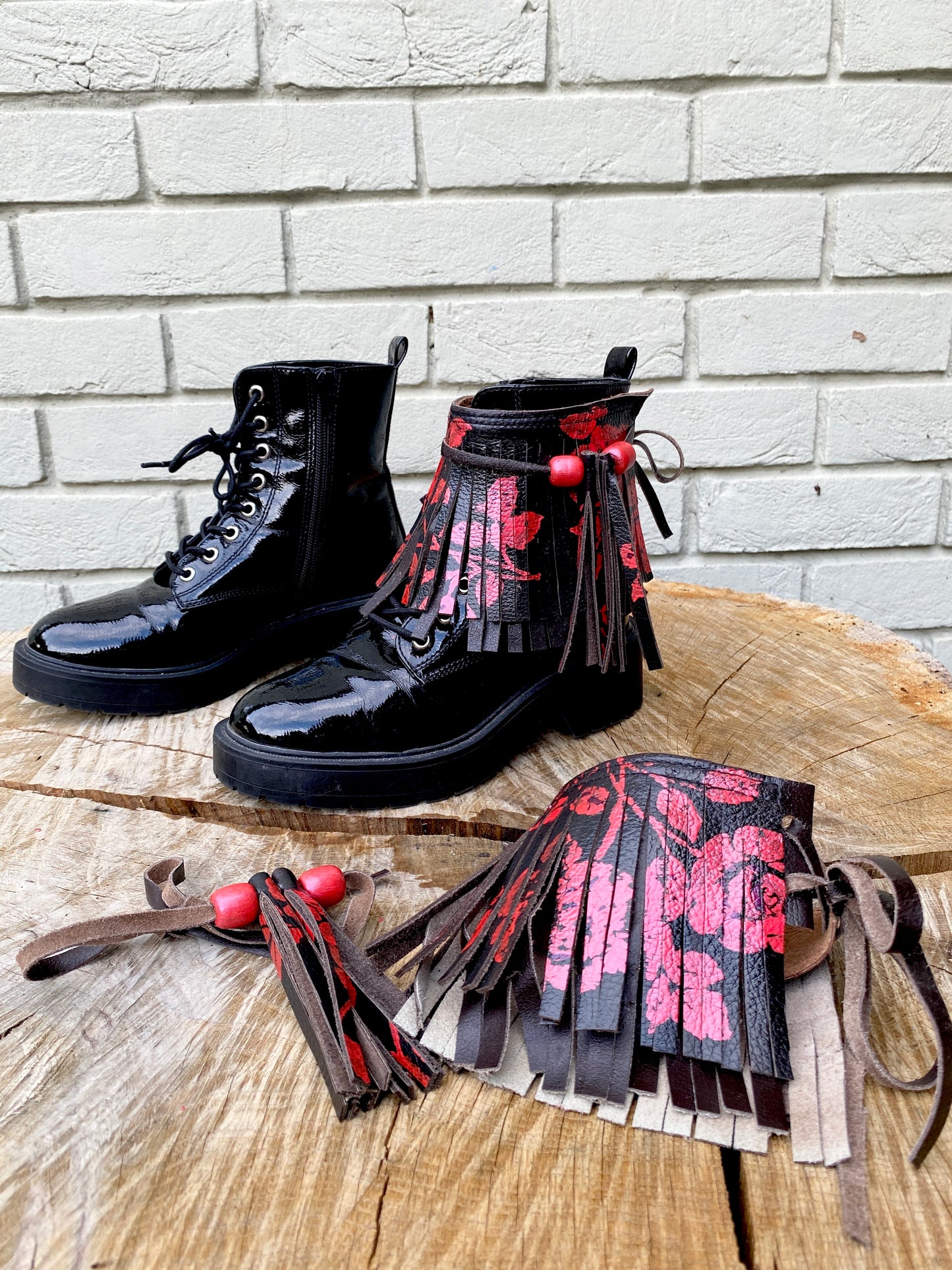 Scarlett Wanderer Boho Festival Boot Ankle Cuffs made from Recycled Leather