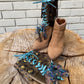 Leopard Festival Boot Ankle Cuffs made from Recycled Leather