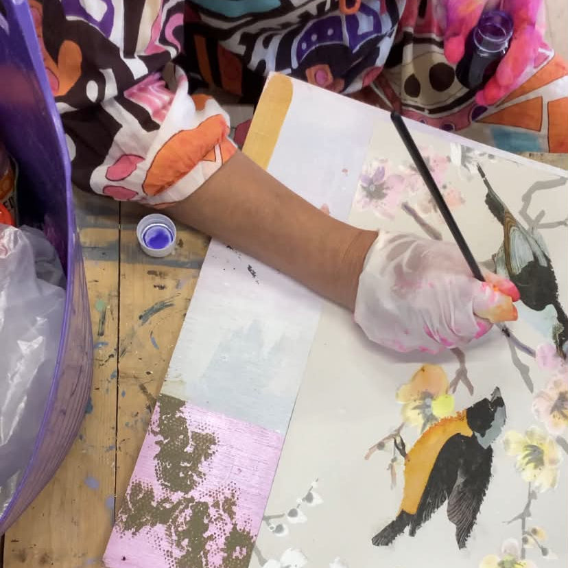 Hand Painting & Decoupage Workshop For Organic Design