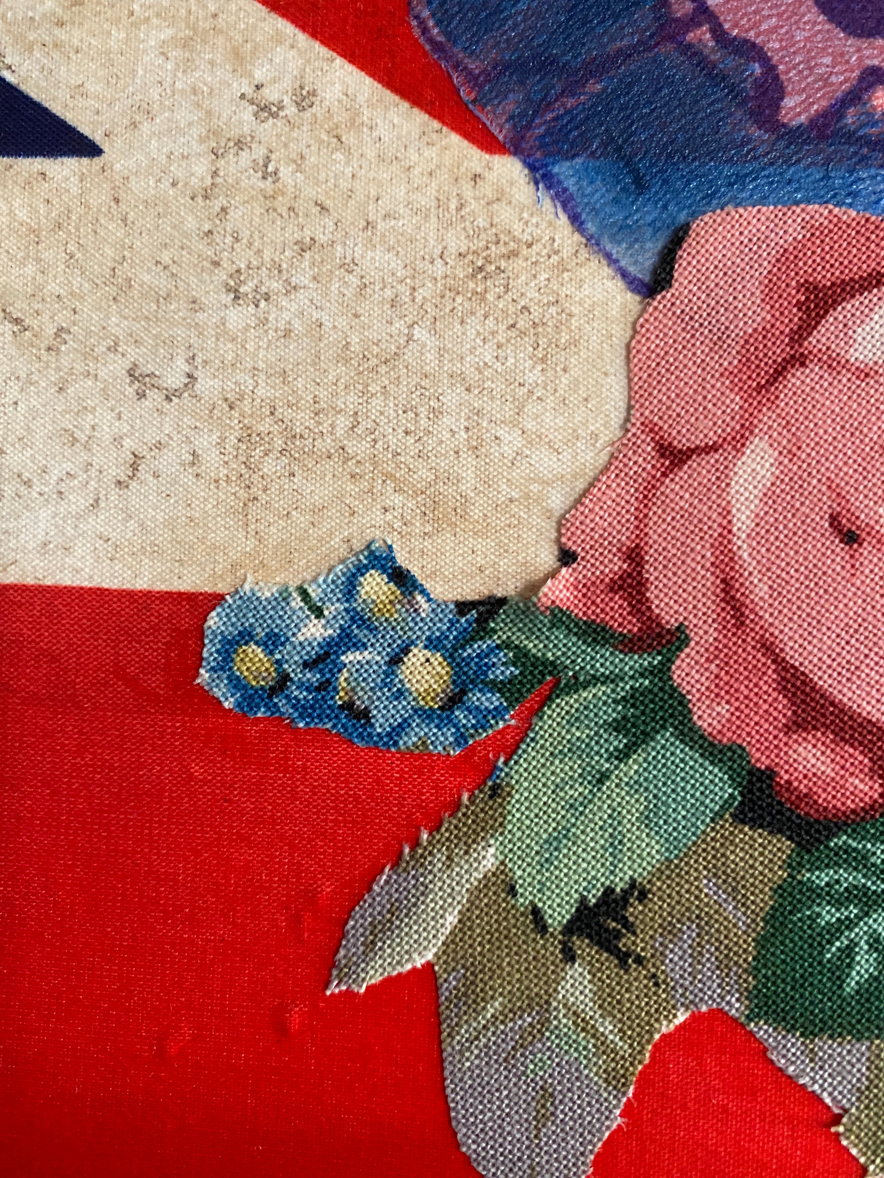 Collage Canvas Fabric & Paint Art Course