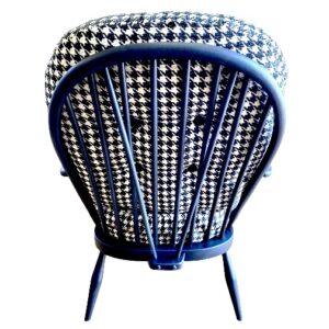 Upcycled Dogtooth Houndstooth Checked Monochrome Ercol Chair