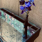 Upcycled Floral Desk/Dressing Table with Antiqued Mirror & Studs