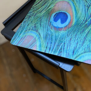 Upcycled Decoupaged Vintage Fold Away Tray Table